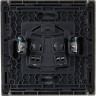 Розетка IEK FORTEPIANO без заземления, с защитными шторками, винтовое крепление, 10А FP517 сталь FP-R13-10-K46